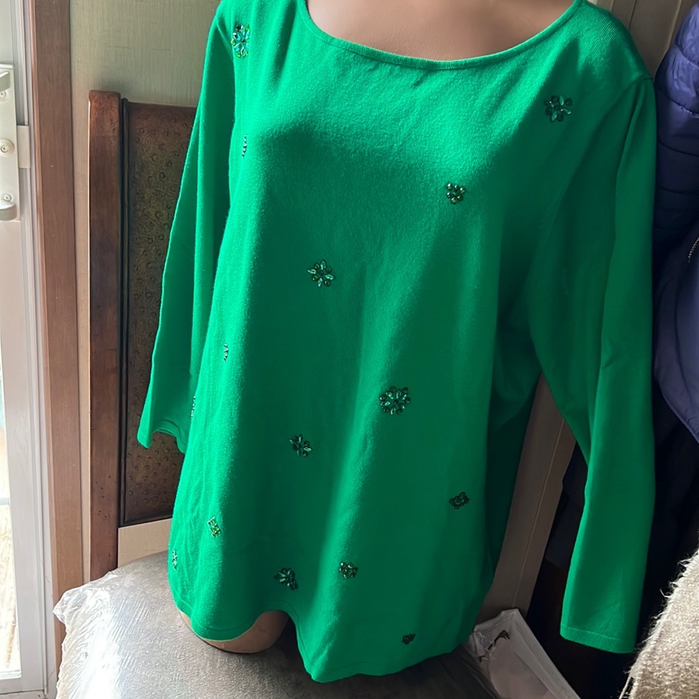 Ruby Rd FAVORITES Sweater with Beads C405